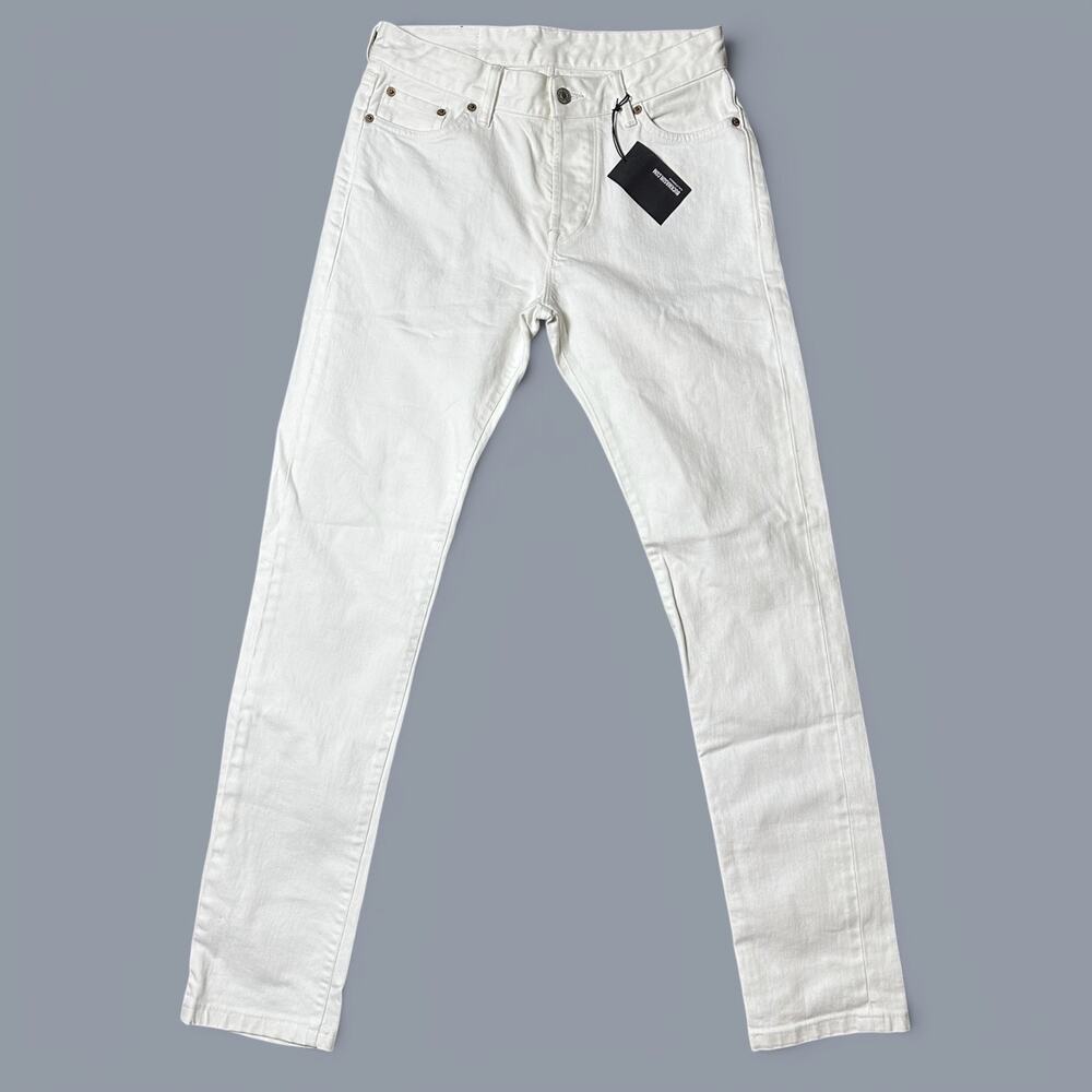 Buck Mason Maverick Slim Jean Mens Actual Size 30x33 White Denim Button Fly NWT